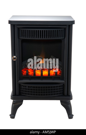 Schwarzen künstlichen Effekt elektrischer Kamin Stockfoto