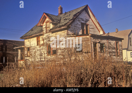 Verwest, Gebäude in Detroit MI slum Stockfoto