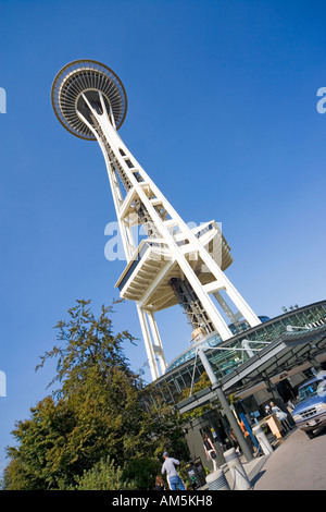 Seattle Space Needle. Haupteingang, nachschlagen. Stockfoto