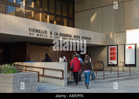 Fiorello H LaGuardia High School of Music Art und Performing Arts auch bekannt als LaGuardia Arts Stockfoto