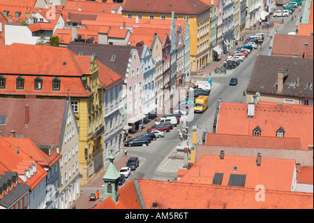 Blick von Burg Trausnitz in Landshut, senken Sie Bayern, Bayern, Deutschland Stockfoto