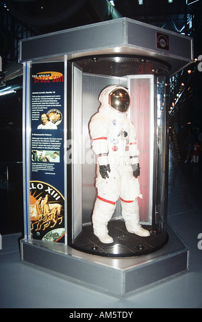 James Lovell Raumanzug, John F Kennedy Space Center, Cape Canaveral, Brevard County, Florida, USA Stockfoto