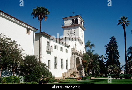 Santa Barbara County Courthouse, Anacapa Street, Santa Barbara, Kalifornien, USA Stockfoto