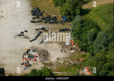 Illegale Mülldeponie, Deutschland Stockfoto