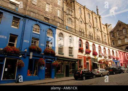 La Maison Bleue Victoria Straße Edinburgh Schottland Stockfoto