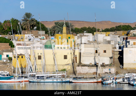 Assuan West Bank Skyline Ägypten Nordafrika Stockfoto