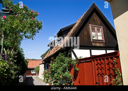 Gasse in der Stadt Visby, Gotland, Schweden Stockfoto
