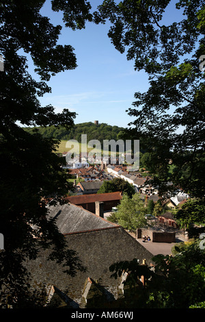 Vereinigtes Königreich North Devon Dunster Blick auf der High street Stockfoto