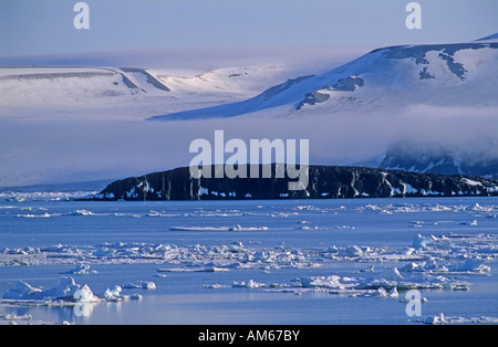 Treibeis, Hinlopenstreet, Spitzbergen, Svalbard, Norwegen Arktis Stockfoto