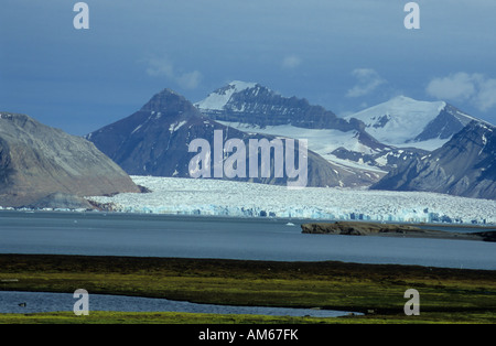 Typische Landschaft, Spitzbergen, Svalbard, Arktis, Norwegen Stockfoto