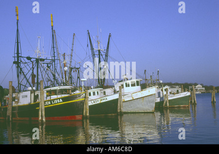 USA-Montauk Angelboote/Fischerboote im Hafen Stockfoto