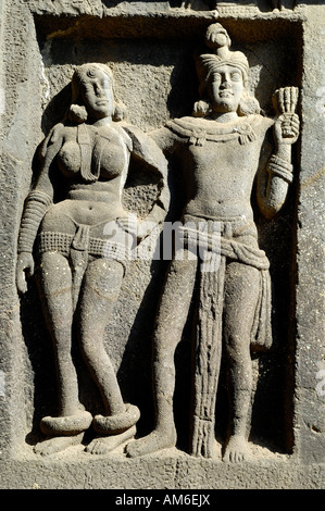 Indien, Karnataka, 2. Jahrhundert v. Chr. Bhaja Grotten Stockfoto