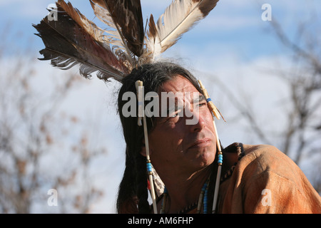 Native American Indian Mann portrait Stockfoto