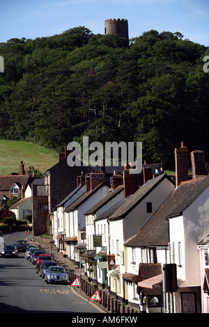 Vereinigtes Königreich North Devon Dunster Blick auf der High street Stockfoto