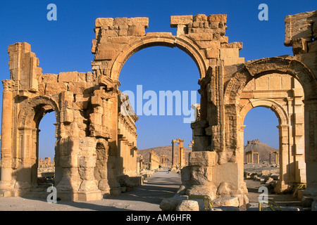 Syrien, Palmyra, Website von der UNESCO als Weltkulturerbe klassifiziert Stockfoto