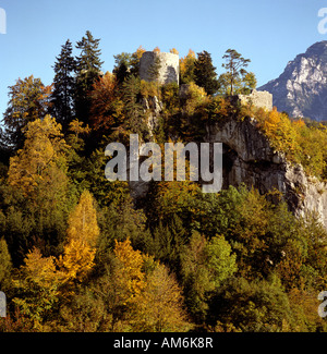 Burgruine Karlstein in der Nähe von Bad Reichenhall, Berchtesgadener Land, Oberbayern, Deutschland Stockfoto