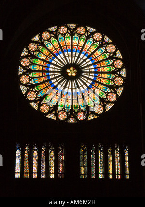 Rosette in der Kathedrale von Straßburg Stockfoto