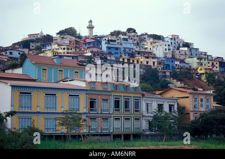 Cerro Santa Ana und Las Penas restaurierte Altstadt in Guayaquil, Ecuador Stockfoto