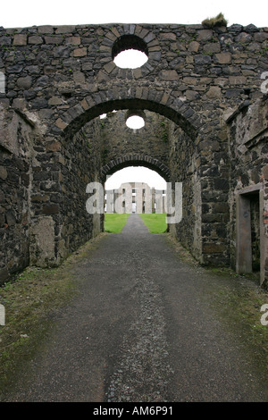 18. Jahrhundert Ruinen der beliebte Touristenattraktion bergab Haus am schönen Nordküste Northern Ireland, Co-Londonderry Stockfoto