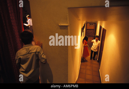 Sanlucar de Barremeda hinter den Kulissen bei einem Flamenco-Wettbewerb Stockfoto