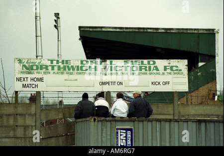 Die Exerzierplatz, ehemalige Wohnhaus des non-League Football Club Northwich Victoria, die älteste Fußball war Boden in der Welt. Stockfoto