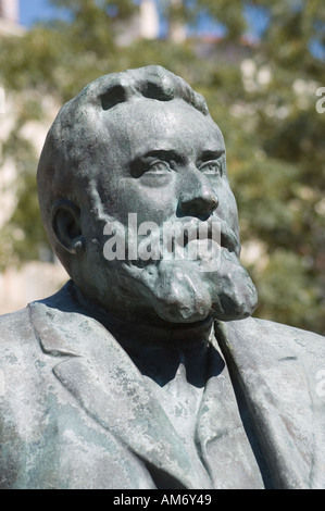 Statue von Jean Jaures Place Jean Jaures Montpellier Herault-Languedoc-Frankreich Stockfoto