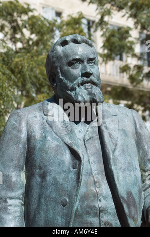 Statue von Jean Jaures Place Jean Jaures Montpellier Herault-Languedoc-Frankreich Stockfoto