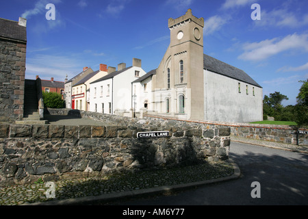 Chapel Lane und Mill Street, Ballycultra Rathaus, Ulster Folk und Verkehrsmuseum, Belfast Nordirland Großbritannien Großbritannien GB Stockfoto