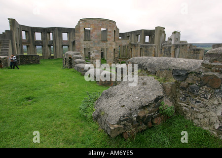 18. Jahrhundert Ruinen der beliebte Touristenattraktion bergab Haus am schönen Nordküste Northern Ireland, Co-Londonderry Stockfoto