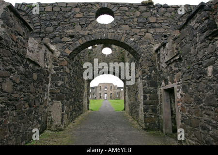 18. Jahrhundert Ruinen der beliebte Touristenattraktion bergab Haus am schönen Nordküste Northern Ireland, Co-Londonderry Stockfoto