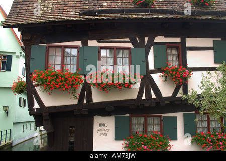 Schief Haus (Hotel Schiefes Haus) in Ulm, viele, Baden-Württemberg, Deutschland Stockfoto