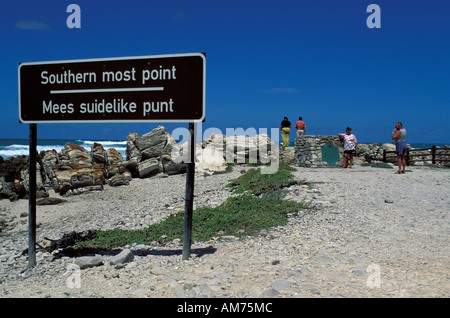 Cape Agulhas The Southern zeigen die meisten von Afrika Stockfoto