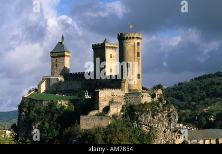 Chateau Comtal Schloss der Grafen von Foix Foix Ariège (09) Frankreich Stockfoto