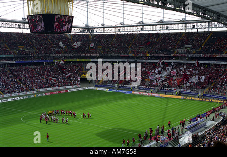 Der Commerzbank-Arena, der Fußballverein 52.000 Kapazität Haus Eintract Frankfurt am Main, Deutschland. Stockfoto