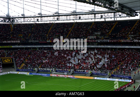 Der Commerzbank-Arena, der Fußballverein 52.000 Kapazität Haus Entract Frankfurt am Main, Deutschland. Stockfoto