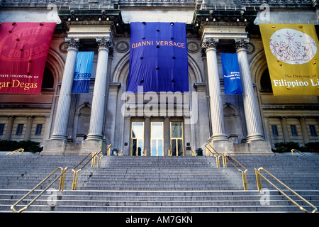 Metropolitan Museum of Art, Haupteingang, New York City, USA Stockfoto