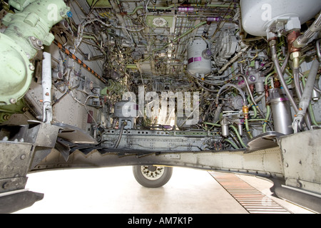 moderne Flugzeuge Rad-Mechanismus Stockfoto