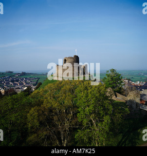 Launceston Castle keep Cornwall UK Luftbild Stockfoto