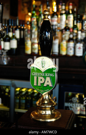 Greene King IPA Zapfanlage im pub Stockfoto