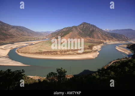 Ersten Biegung der Yangzi, Yunnan, China Stockfoto