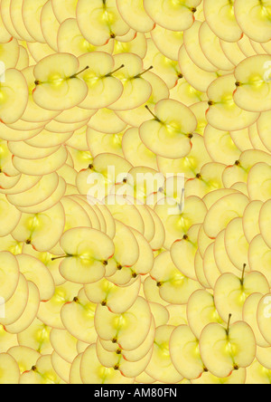 Apfel Braeburn roten Apfelscheiben Stockfoto