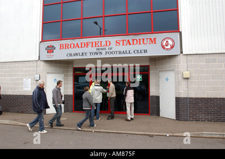 Broadfield Stadium Crawley Town Football Club, Sussex, UK Stockfoto