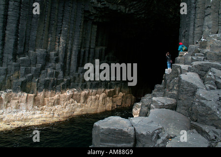 Fingal's Cave, Staffa, Treshnish Inseln in der Nähe von Mull, Westküste von Schottland, UK Stockfoto