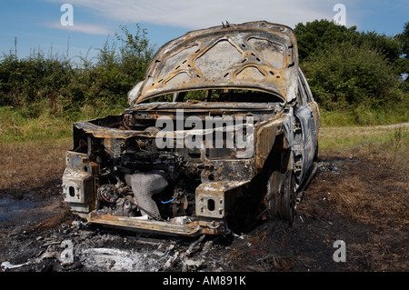 Auto ausgebrannt Stockfoto
