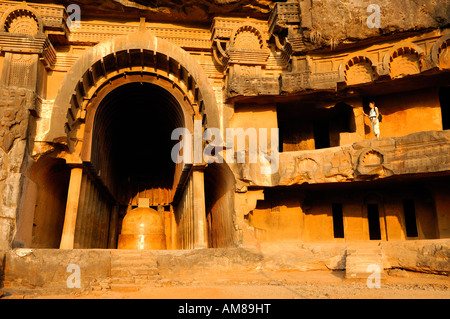 Indien, Karnataka, 2. Jahrhundert v. Chr. Bhaja Höhlen Stockfoto