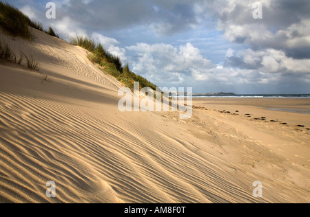 Blick in Richtung St Ives von Porth Niere Sanddünen Stockfoto