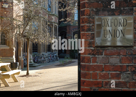 Eingang an der Oxford Union Diskussionsklubs Stockfoto