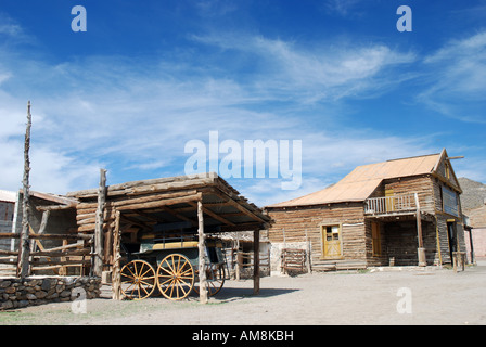 Landschaft in einer amerikanischen Westernstil-Altstadt Stockfoto