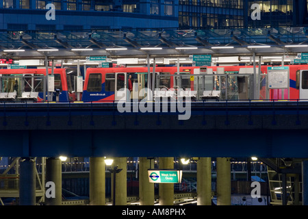 West India Quay Station Docklands Light Railway London Stockfoto