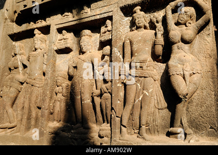 Indien, Karnataka, 2. Jahrhundert v. Chr. Bhaja Grotten Stockfoto